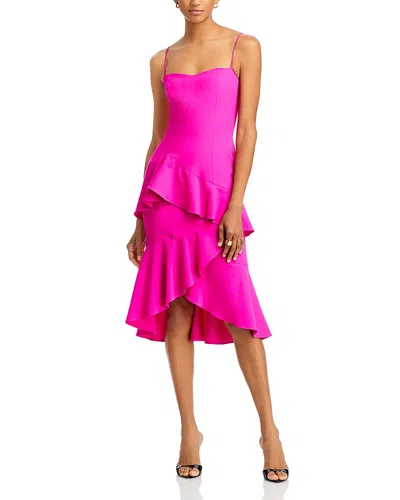 BLACK HALO BARBADOS TIERED RUFFLE DRESS