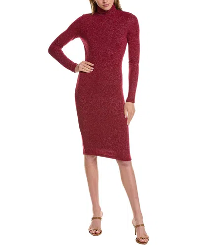 Black Halo Barret Sheath Midi Dress In Red