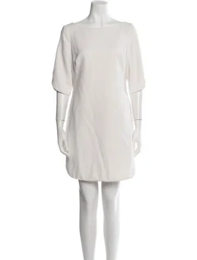 Pre-owned Black Halo Bateau Neckline Mini Dress In Neutral