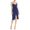 Black Halo Bowery Womens Jersey Ruched Cocktail Dress In Multi