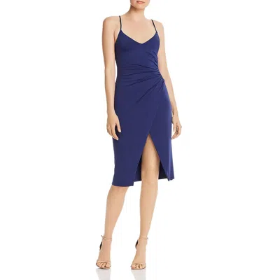Black Halo Bowery Womens Jersey Ruched Cocktail Dress In Multi