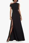 Black Halo Caprina One-shoulder A-line Gown In Black