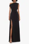 Black Halo Caprina One-shoulder A-line Gown In Black