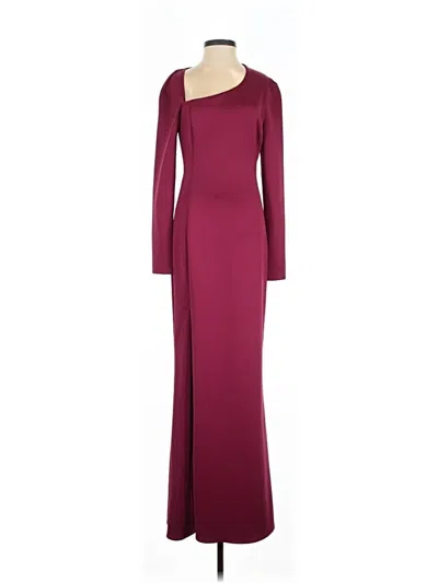 Pre-owned Black Halo Casual Dress In Burgundy