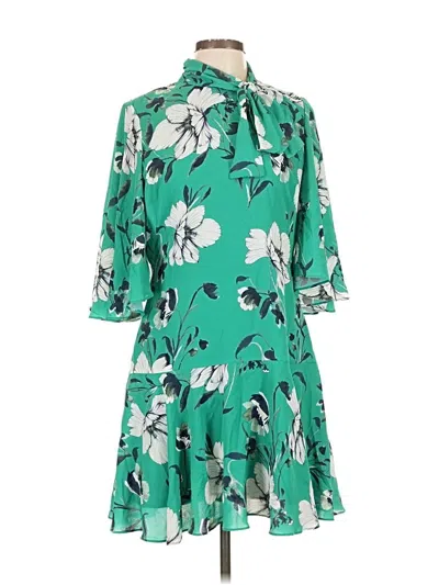 Pre-owned Black Halo Casual Dress In Green