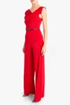 Black Halo Classic Jackie O Jumpsuit In Red
