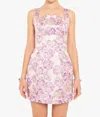 Black Halo Clovis Mini Dress In Glowing Amethyst In Multi