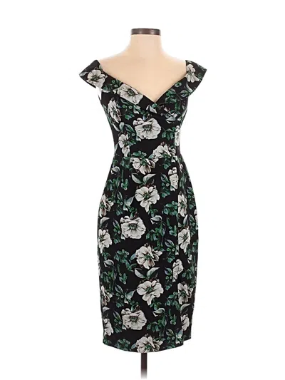 Pre-owned Black Halo Cocktail Dress In Black
