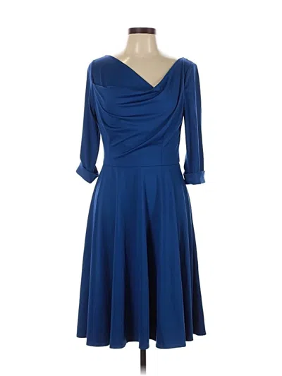 Pre-owned Black Halo Cocktail Dress In Blue