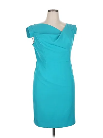 Pre-owned Black Halo Cocktail Dress In Blue