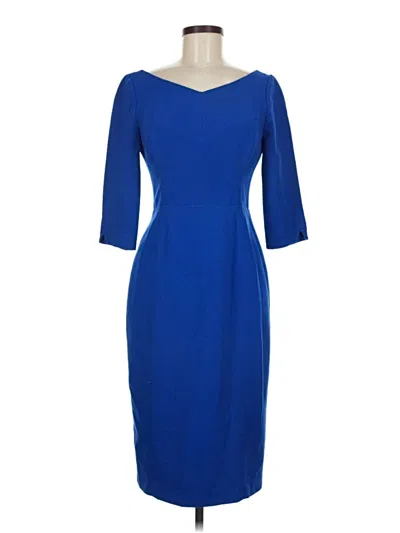 Pre-owned Black Halo Cocktail Dress In Blue