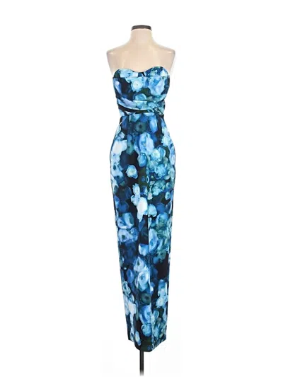 Pre-owned Black Halo Cocktail Dress In Blue