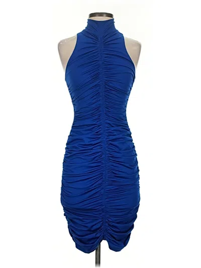 Pre-owned Black Halo Cocktail Dress In Blue