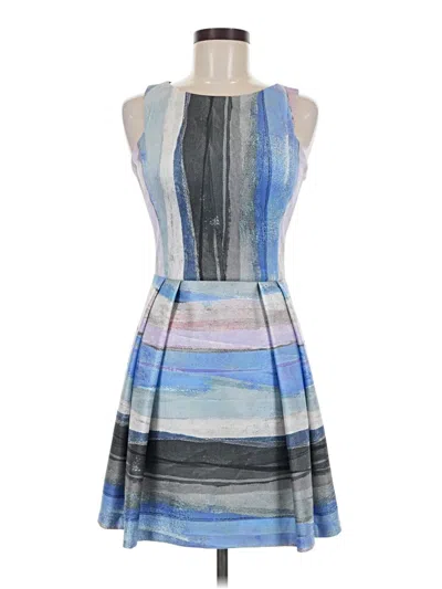 Pre-owned Black Halo Cocktail Dress In Blue