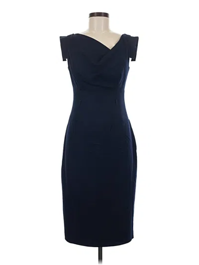 Pre-owned Black Halo Cocktail Dress In Blue