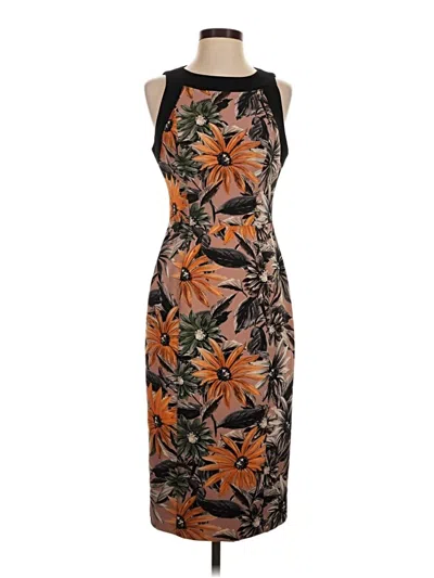 Pre-owned Black Halo Cocktail Dress In Brown