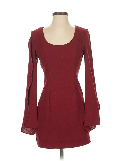 Pre-owned Black Halo Cocktail Dress In Burgundy