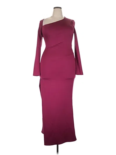 Pre-owned Black Halo Cocktail Dress In Burgundy