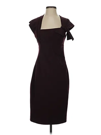Pre-owned Black Halo Cocktail Dress In Burgundy