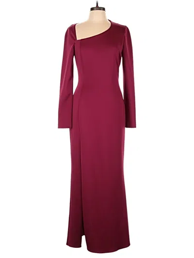 Pre-owned Black Halo Cocktail Dress In Burgundy