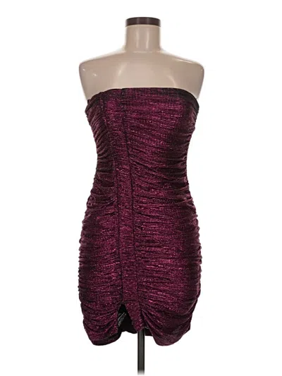 Pre-owned Black Halo Cocktail Dress In Burgundy
