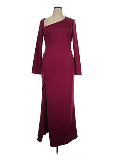 Pre-owned Black Halo Cocktail Dress In Burgundy