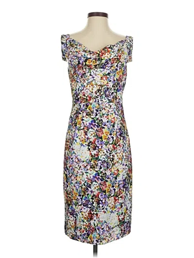 Pre-owned Black Halo Cocktail Dress In Gray