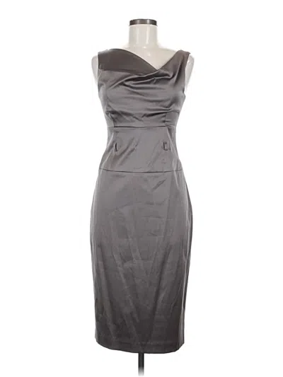Pre-owned Black Halo Cocktail Dress In Gray