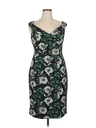Pre-owned Black Halo Cocktail Dress In Green