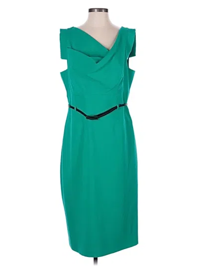 Pre-owned Black Halo Cocktail Dress In Green