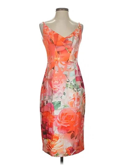 Pre-owned Black Halo Cocktail Dress In Orange