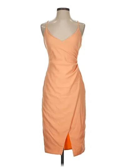 Pre-owned Black Halo Cocktail Dress In Orange