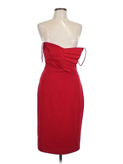 Pre-owned Black Halo Cocktail Dress In Red