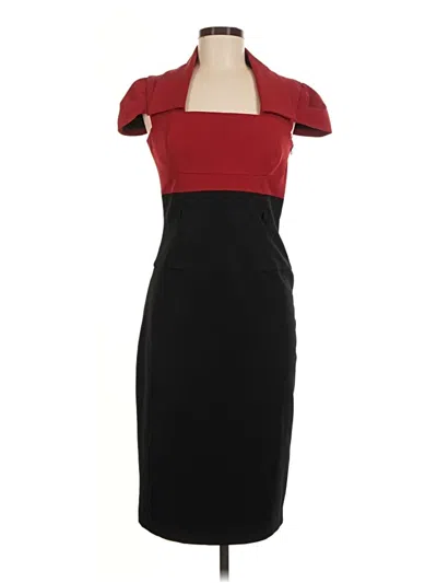Pre-owned Black Halo Cocktail Dress In Red