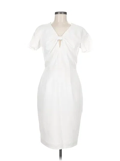 Pre-owned Black Halo Cocktail Dress In White