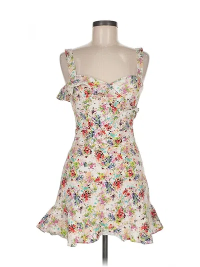 Pre-owned Black Halo Cocktail Dress In White