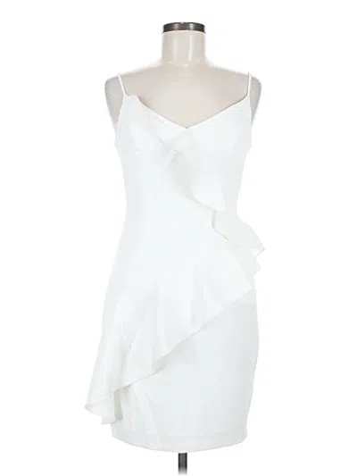 Pre-owned Black Halo Cocktail Dress In White