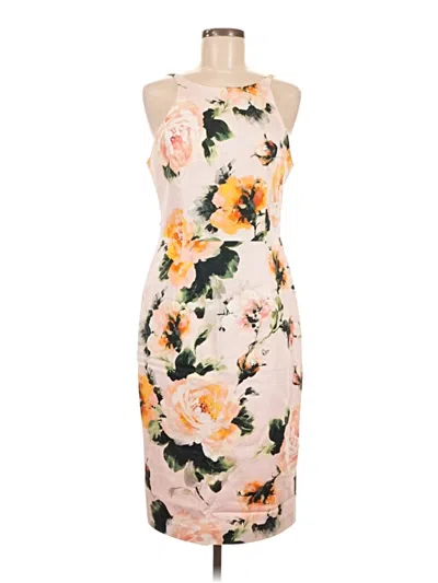 Pre-owned Black Halo Cocktail Dress In White