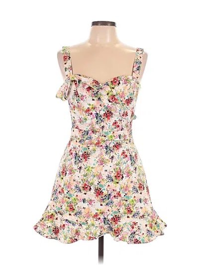 Pre-owned Black Halo Cocktail Dress In White