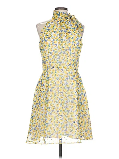Pre-owned Black Halo Cocktail Dress In Yellow