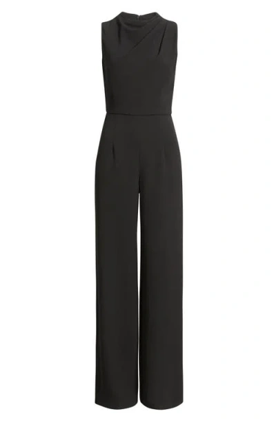 Black Halo Joaquin Wide-leg Halter Jumpsuit In Black