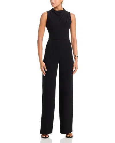 Black Halo Joaquin Wide-leg Halter Jumpsuit In Black