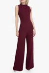 Black Halo Corrine Jumpsuit In Burgundy