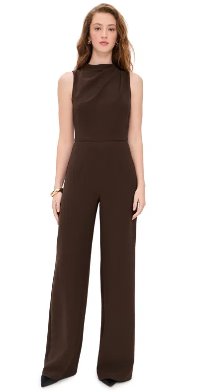 Black Halo Corrine Jumpsuit Espresso In Brown