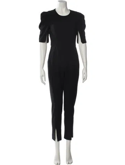 Pre-owned Black Halo Crew Neck Jumpsuit In Black