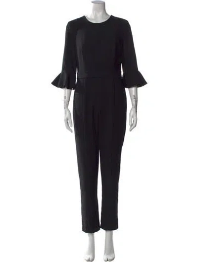 Pre-owned Black Halo Crew Neck Jumpsuit In Black