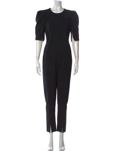 Pre-owned Black Halo Crew Neck Jumpsuit In Black
