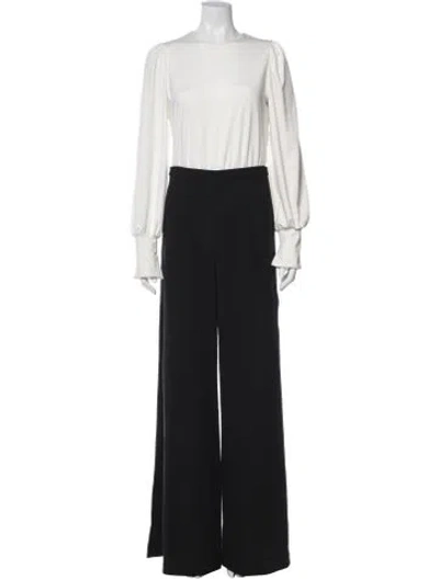 Pre-owned Black Halo Crew Neck Jumpsuit In Black