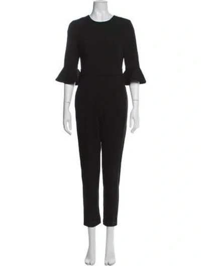 Pre-owned Black Halo Crew Neck Jumpsuit In Blue