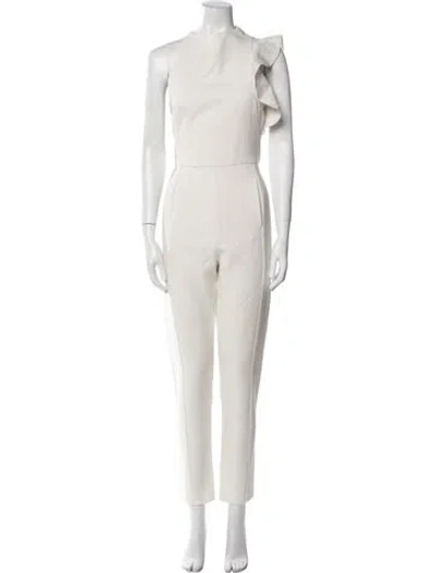 Pre-owned Black Halo Crew Neck Jumpsuit In Neutral